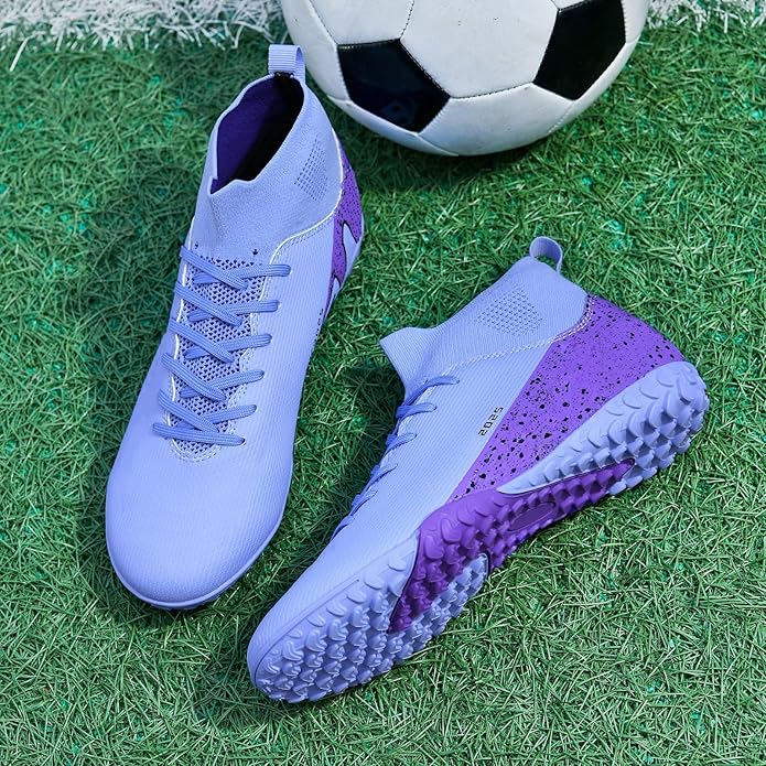 Soccer Cleats for Mens Womens Indoor Soccer Shoes Unisex Baseball Turf Shoes Youth Rugby Shoes Adult AG FG TF Football Boots Wide Training Sneaker