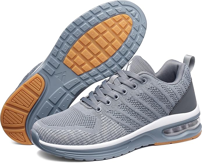 Mishansha Running Shoes for Men Sneakers Air Cushion Walking Shoes Comfortable Tennis Shoes Breathable Trail Running Shoes US Men 7.5-15