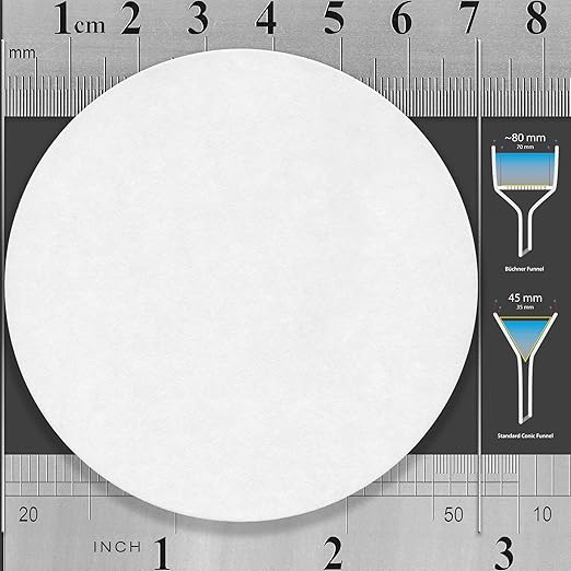Filter Paper 7 cm Lab Qualitative Filter Paper for Chemistry, Standard Qualitative Grade 2-Slow Flow 70mm(100 Discs)